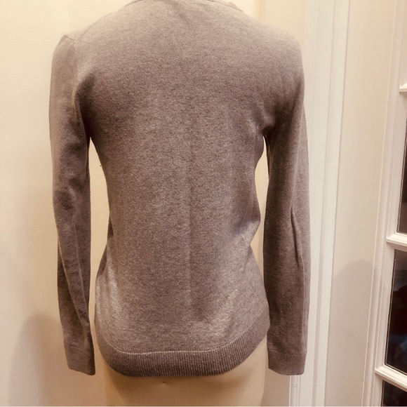 J Crew The Caryn Cardigan Heather Gray w Sparkly Bead Embellishment Size XS/2 - Picture 4 of 10